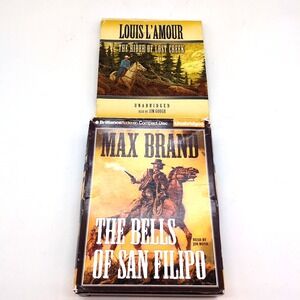 Audio Books CD Western Novels Lot of 2 Authors Max Brand and Louis L'Amour